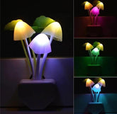 Mushroom Night Light-Dusk To Dawn Sensor LED Night Lights Flower Lamp Bedroom Babyroom Lamps For Kids Gifts