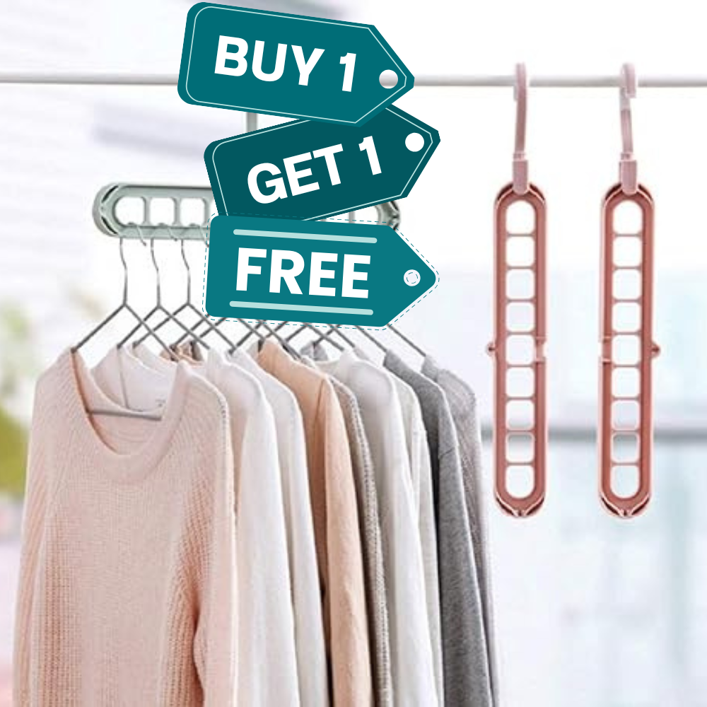 Space Saving Hanger Closet Organizer  ( 𝐁𝐮𝐲 𝟏 𝐆𝐞𝐭 𝟏 𝐅𝐫𝐞𝐞 )